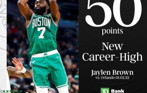 狂砍50分刷新生涯新高 杰伦·布朗导演大逆转